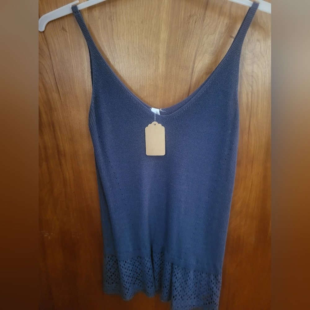 Love Women's Blue  Sleeveless Top